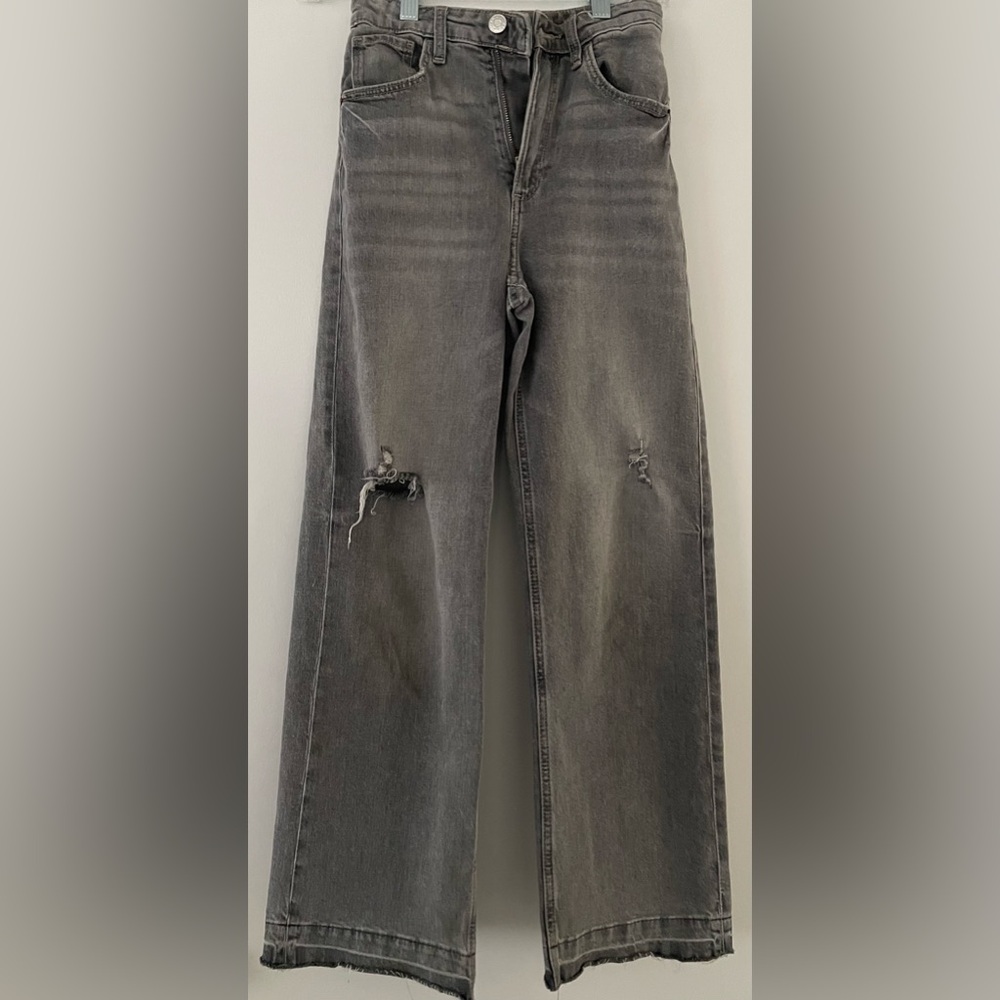 H&M Adjustable Stretch Girls Jeans Grey 11-12A